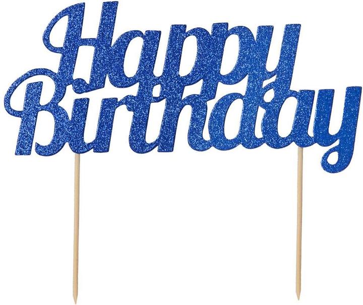 Immagine prodotto Creative Party Decorazione per torta di compleanno blu (1 x)
