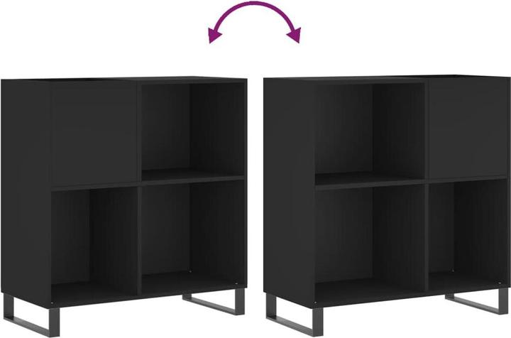 Image du produit VidaXL Plattenschrank Schwarz 84,5x38x89 cm Holzwerkstoff, Farbe (84.5 x 38 x 89 cm)