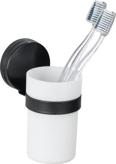 Actual product image Wenko Toothbrush tumbler Static-Loc Plus Pavia black 24895100