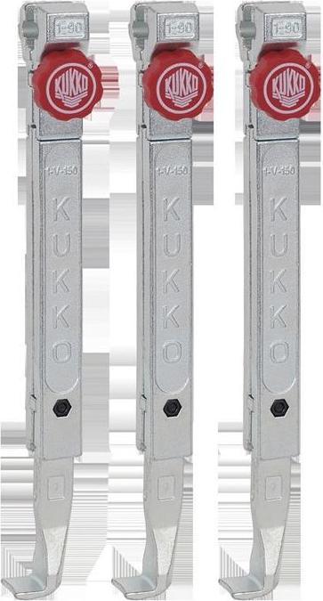 Immagine prodotto Kukko Set di ganci per estrattori serie 2-S 3pz. gancio-l.250mm rapido regolabile c.pezzo scorrevole
