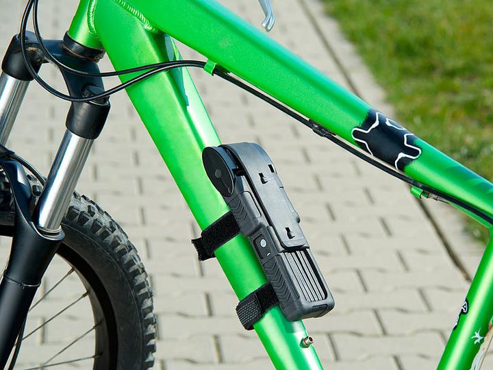 Actual product image Semptec Bicycle & motorcycle folding lock with frame holder, 95 cm, 5 mm steel (95 cm)