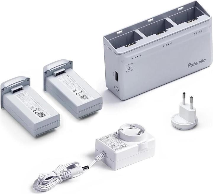 Produktbild Potensic Atom Ladehub + 2 Akkus (Drohnen Ladegerät, Drohnen Akku)
