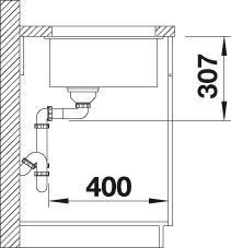 Productafbeelding Blanco Subline 500-U (Aanrecht, 53 cm, 46 cm)