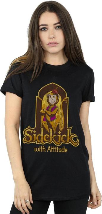 Actual product image Disney Womens/Ladies Aladdin Movie Abu Sidekick With Attitude Cotton Boyfriend T-Shirt (S)