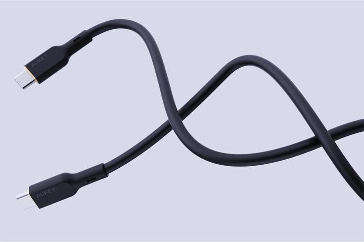 Produktbild Aukey CB-SCC241 USB-C Power Delivery PD 240W 5A 20V 1m Nylon Schwarz (1 m, USB 3.2 Gen 1)