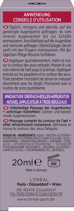 Nutritional values and ingredients L'Oréal Paris Revitalift Filler (Serum, 20 ml)