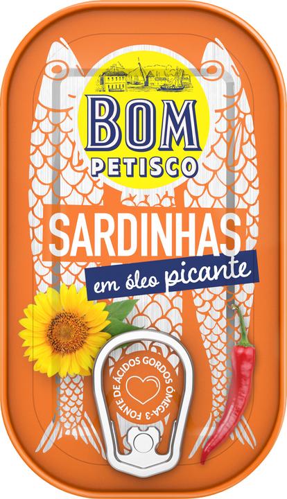 Actual product image Bom Petisco Sardines in spicy vegetable oil (120 g)