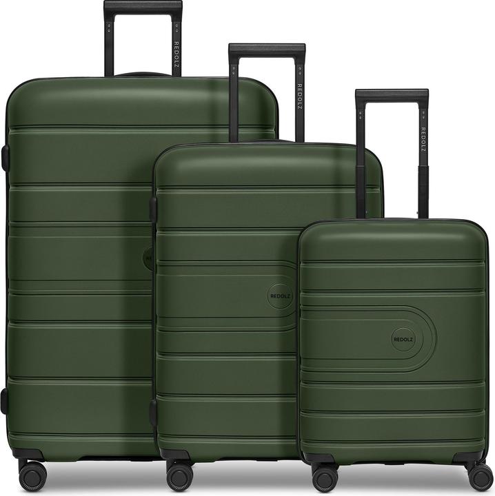 Redolz Essentials 11 4 Rollen Kofferset 3-teilig mit Dehnfalte (240 l, XL (ab 115l))