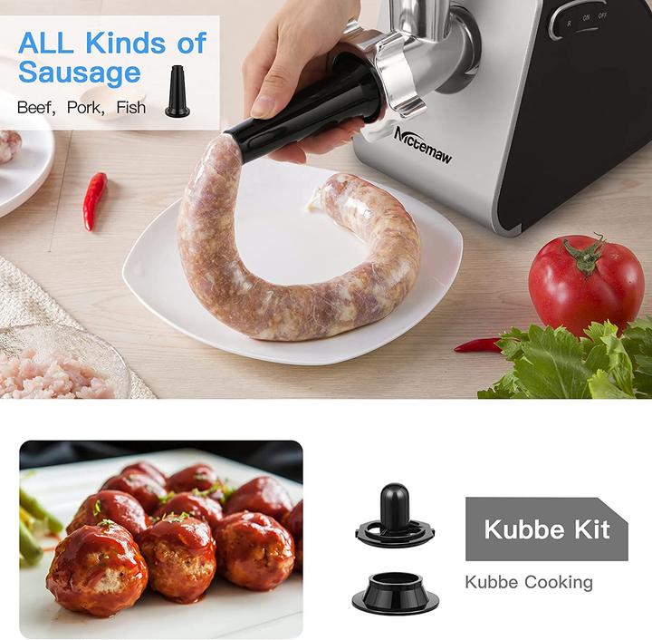 Actual product image Nictemaw Electric meat grinder