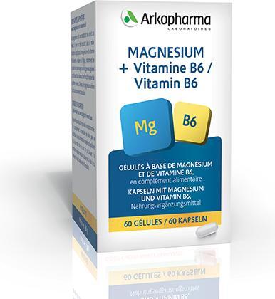 Produktbild Arkopharma Magnesium Vitamin B6 (60 Stück, Kapseln, 49 g)