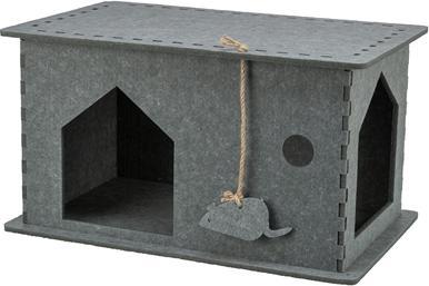 Actual product image Trixie Kattenmand Huis Lene Vilt Grijs - 54X30X35 Cm (Cat)