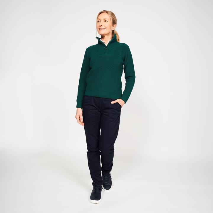 Actual product image Inesis Women's golf half-zipped pullover - MW500 green (M)