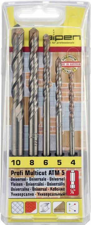 Image du produit Alpen Jeu de forets hélicoïdaux Multicut (6 mm, 10 mm, 5 mm, 8 mm, 4 mm)