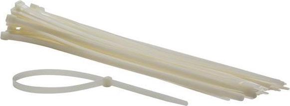 Actual product image Velleman NYLON CABLE BINDING SET - 8.8 mm x 500 mm - white (50 pcs.) (Plastic cable ties, 500 mm, 50 pcs.)