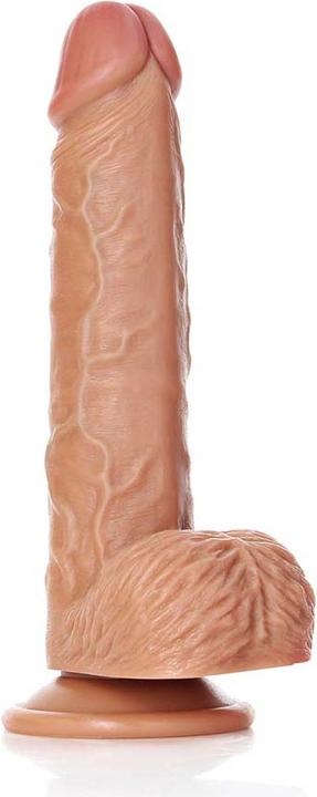 Produktbild RealRock Straight Realistic Dildo with Balls and Suction Cup - 8"/ 20,5 cm