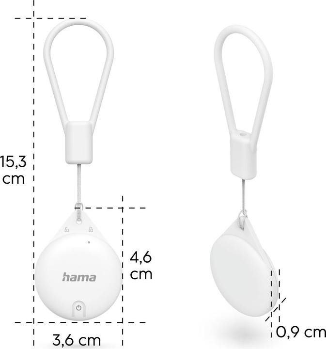 Produktbild Hama 185815 Schlüsselfinder Bluetooth f. Apple Weiss 4 St. Set (iOS)