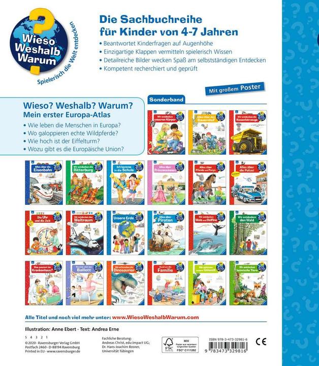 Produktbild Ravensburger Mein erster Europa-Atlas (Deutsch, Andrea Erne, 2020)