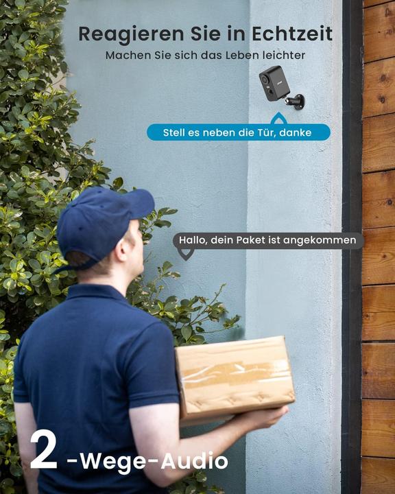 Produktbild IeGeek 2 x kabellose Überwachungskamera mit Nachtsicht