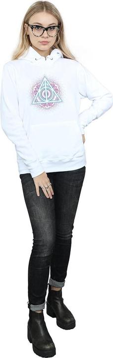 Actual product image Womens/Ladies Neon Deathly Hallows Hoodie (XXL)