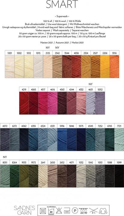 Actual product image Sandnes Garn Smart 50g (100 m)
