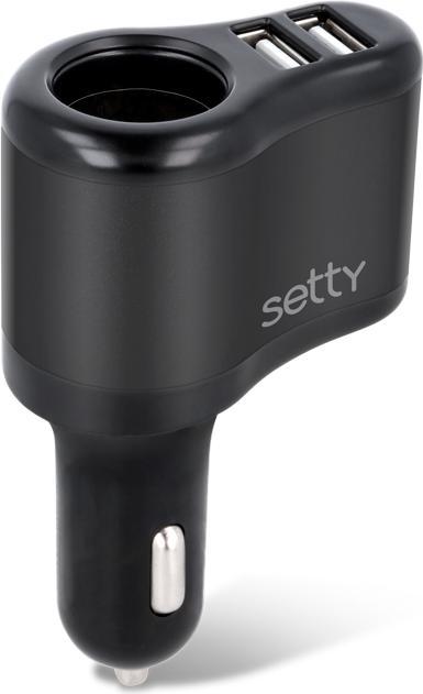 Productafbeelding Setty auto contactdoos splitter RGS-01 2x USB 2A