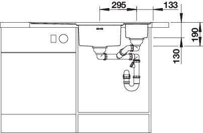Actual product image Blanco Axis III 6 S-IF (Top-mounted sink, 51 cm, 100 cm)