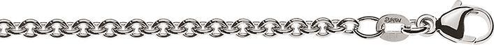 Immagine prodotto Natsumi Schmuck Collana in oro bianco 18K/750 con ancora rotonda da 3,1 mm (Oro bianco 750/18 K)