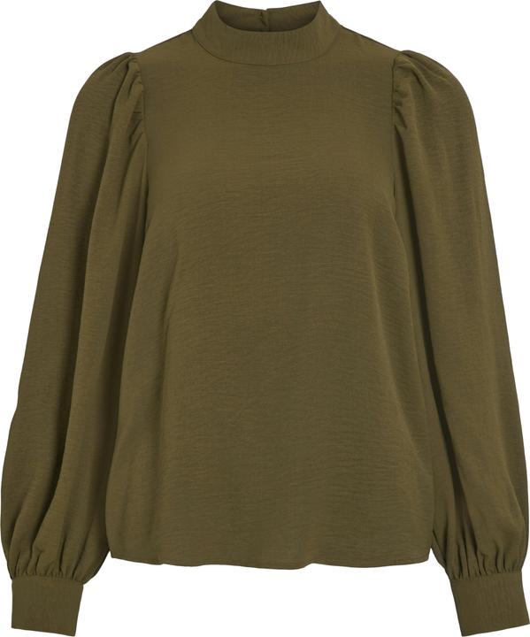 Vila High Neck Oberteil mit langen Ärmeln