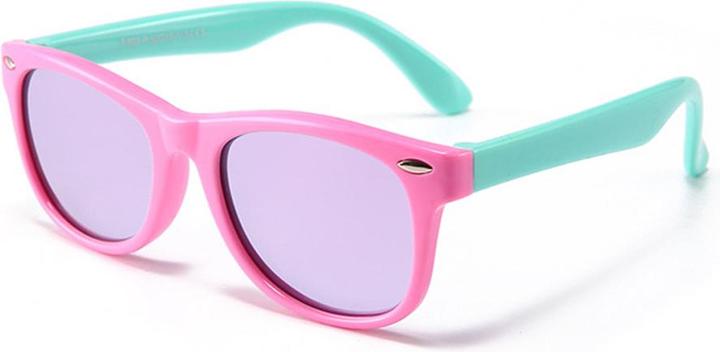 Immagine prodotto Techsuit - Occhiali da sole polarizzati (D802) - per bambini, protezione UV - Rosa / Verde / Rosa