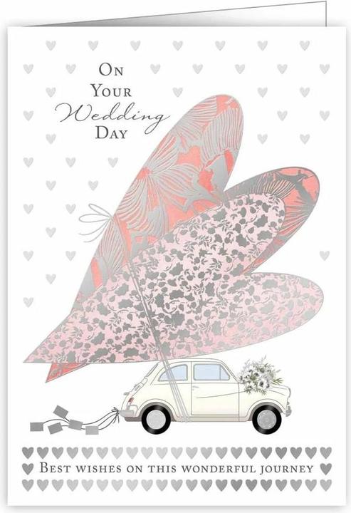 Produktbild Cart Hochzeitskarte On your wedding day 12 x 17 cm (1 Stk.)