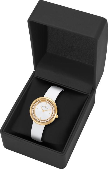 Image du produit Montre à quartz pour femme Pearl en cuir véritable blanc - 32214 (Montre analogique, 32 mm)