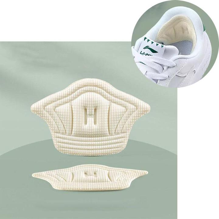 Immagine prodotto Stride Fersen Einlage Anti-Rutsch / Ultraweiche Stoff Pads / Massage Einlagen für Turnschuhe - 1 Paar Weiss