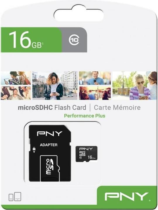 Immagine prodotto PNY Performance Plus incl. adattatore (16 GB, microSDHC, U1, UHS-I)