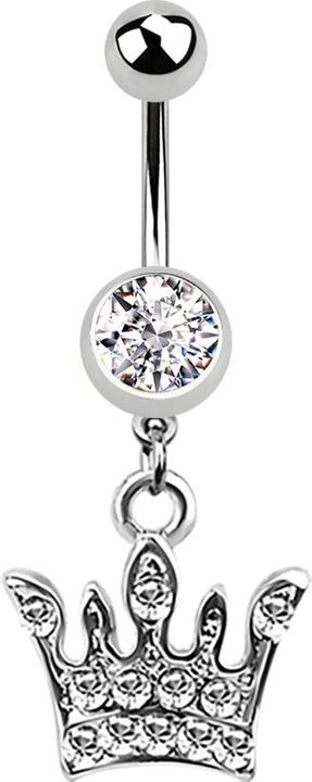 Immagine prodotto Star Piercing Banana in argento con ciondolo a corona in argento (Acciaio chirurgico 316L, senza ottone)