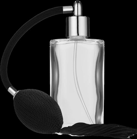 Actual product image Clear glass bottle oval, with ball pump silver/black, for 100 ml (100 ml)