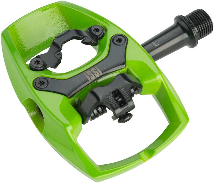 Produktbild iSSi Flip II SPD Hybridpedal für MTB/Trekking/City (Bearing/Bushing). Lime Green.
