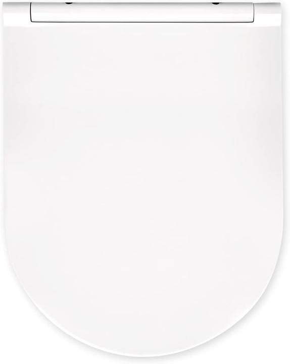 Produktbild Emke WC Sitz Toilettendeckel mit absenkautomatik, D-Form Klodeckel Weiss Klobrille Abnehmbar Toilette