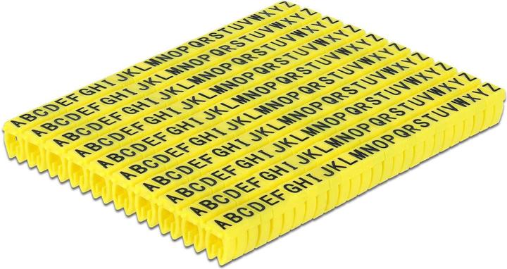 Produktbild Delock Kabelkennzeichnung Clips A-Z gelb, 10x 26 Stück