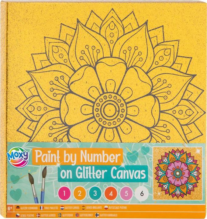 Productafbeelding Grafix Paint by numbers glitterdoek, 9 stuks.