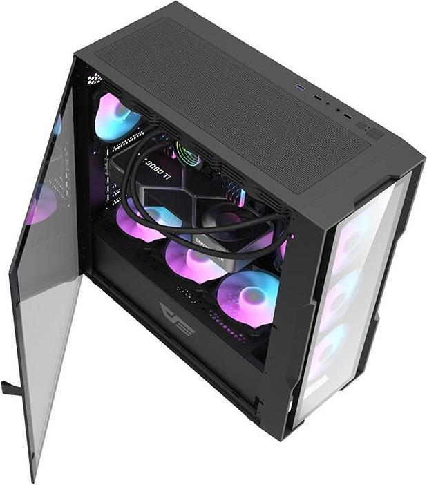 Produktbild Darkflash Tech DK431 Glass Computer Case + 4 fans (black) (E-ATX, ATX)