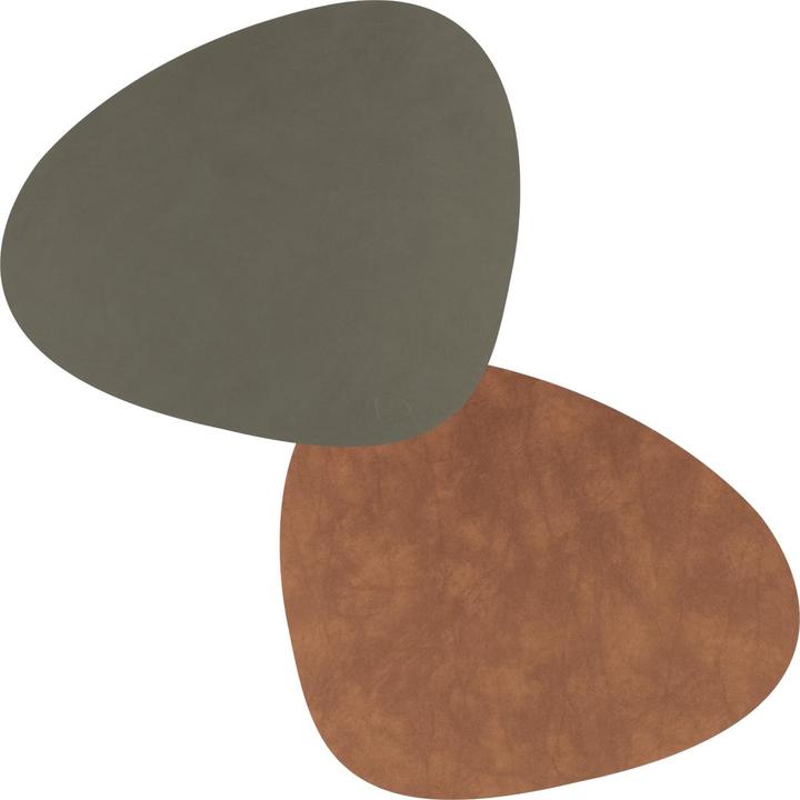 Actual product image Andersign Placemat Curve L, Double Nupo Army Green/Nature, 37x44 cm (1 x, 37 x 44 cm)