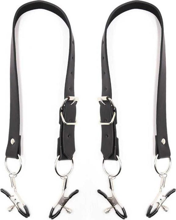 Actual product image Ohmama Fetish Leg Bondage Strap Clit Clamps