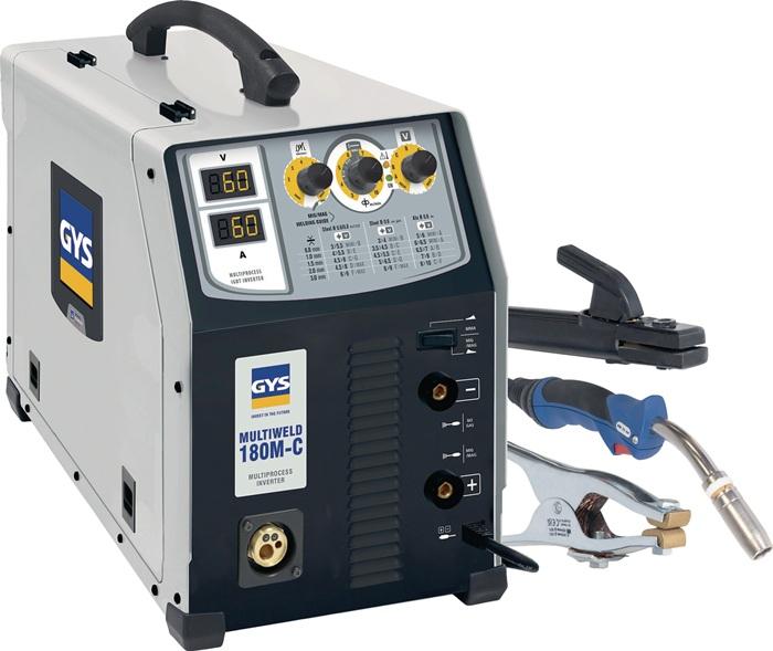 GYS MIG/MAG-Schweissanlage MULTIWELD 180M-C- mit Zubehör 30-180 A Gasg.