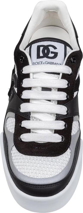 Produktbild Dolce & Gabbana portofino strobel light sneakers in leather and fabric color black and white (40)