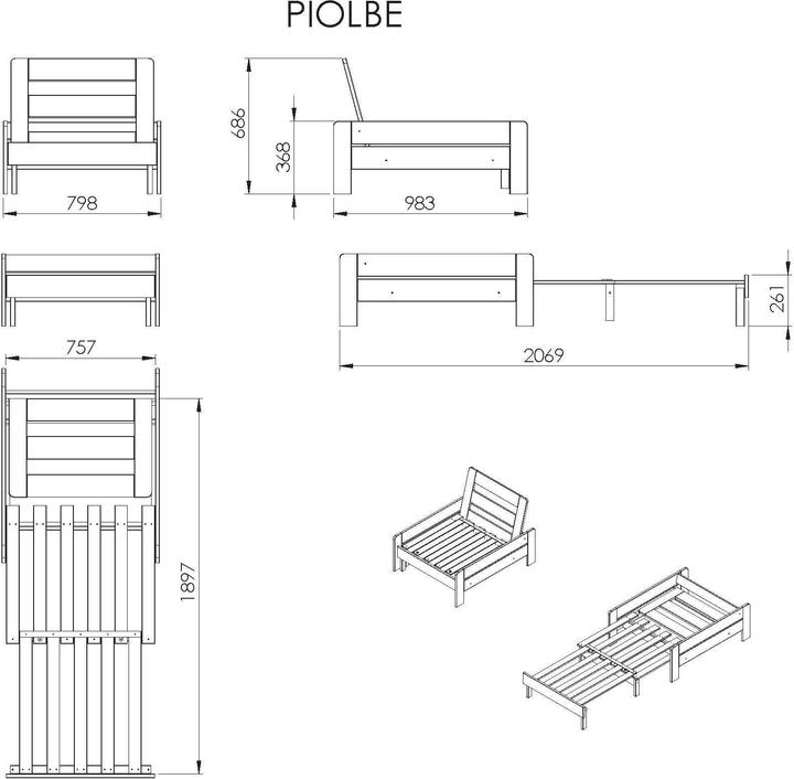 Produktbild Vipack Sessel-Bett Oliver