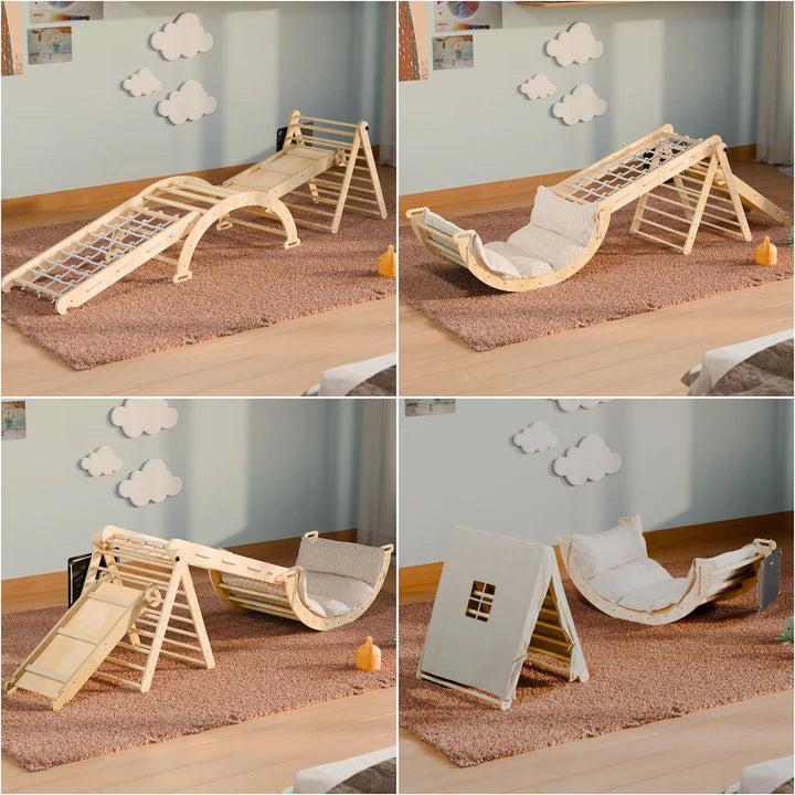 Actual product image Juskys Kletterdreieck Movario Vielseitiges Indoor-Klettergerüst