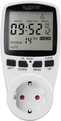 Actual product image Sygonix 1625525 Socket timer digital weekly program 3680 W timer function, START/STOP function