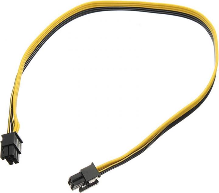 Actual product image PowerGuard PCI-E 6-Pin (male) to 6-Pin (male) GPU Power Cable 0.5m