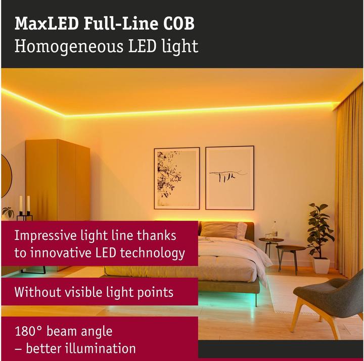 Actual product image Paulmann MaxLED 1000 Full-Line COB Stripe (RGBW, 250 cm, Indoor)
