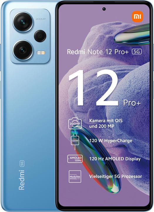 Xiaomi Redmi Note 12 Pro+ (256 GB, Hemelsblauw, 6.67", Dubbele SIM, 200 Mpx, 5G)